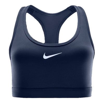 Nike Women's Dri-Fit Swoosh Medium Support Sports Bra - BlackToe Running#colour_armory-navy-white