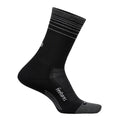 Feetures Elite Light Cushion Mini Crew Socks - BlackToe Running#colour_black-flash