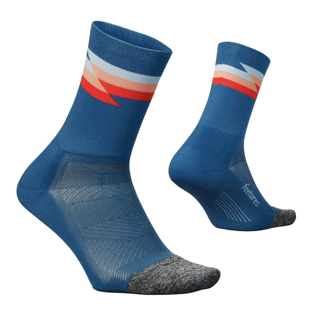 Feetures Elite Light Cushion Mini Crew Socks - BlackToe Running