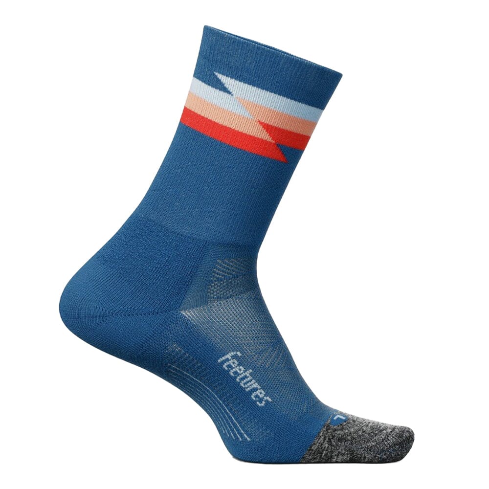 Feetures Elite Light Cushion Mini Crew Socks - BlackToe Running