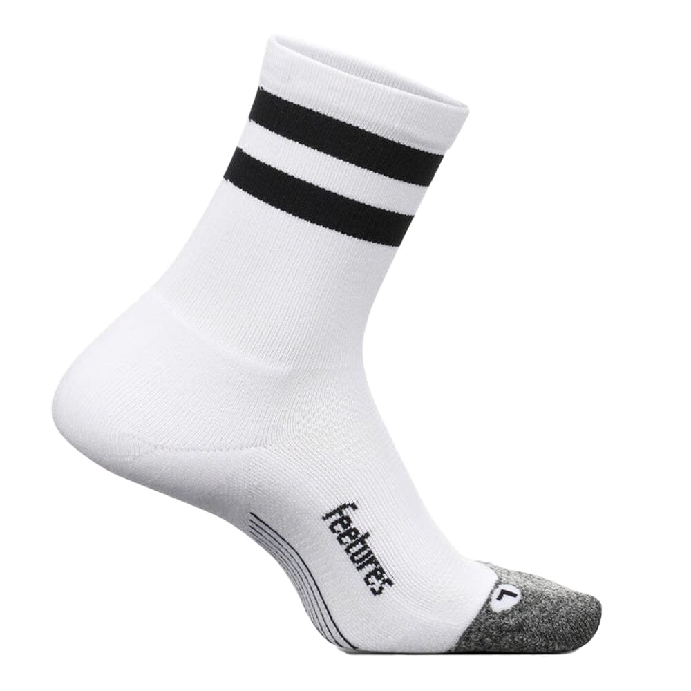 Feetures Elite Light Cushion Mini Crew Socks - BlackToe Running