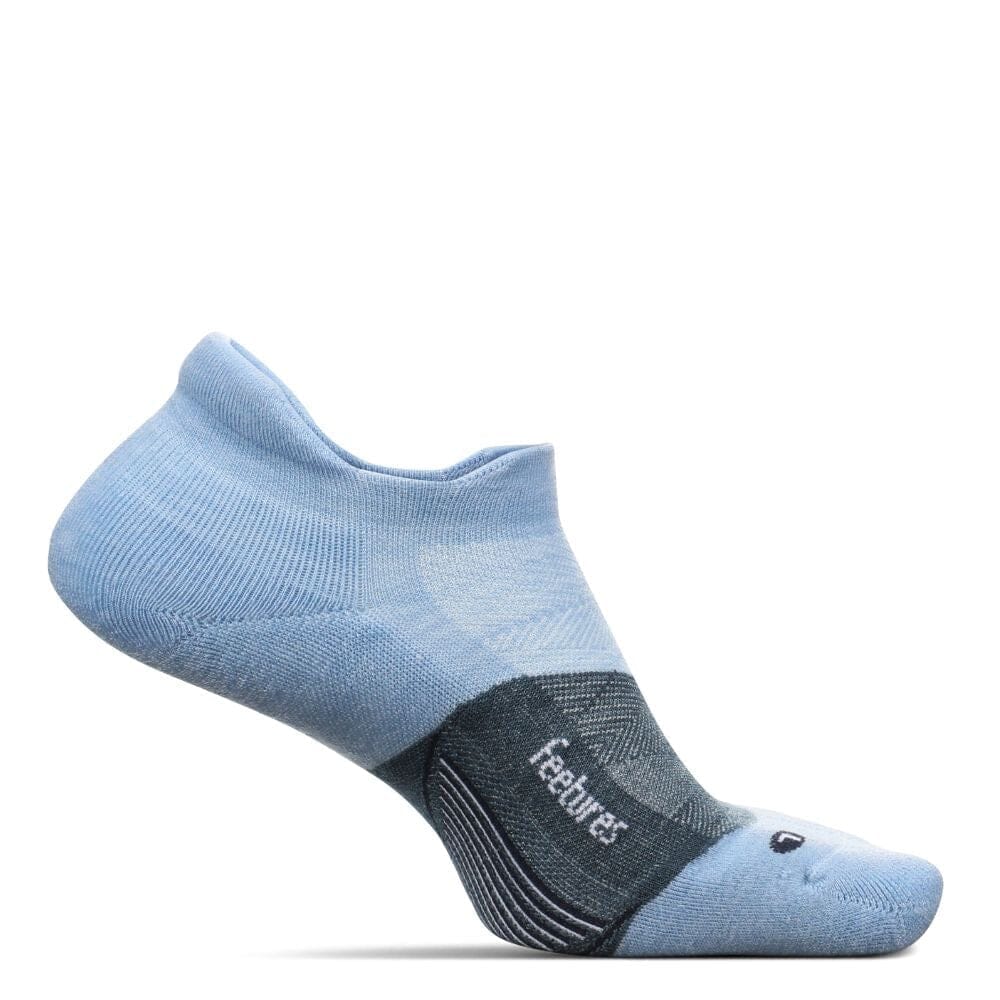 Feetures Merino 10 Max Cushion Wool No-Show Tab Socks - BlackToe Running#colour_sky