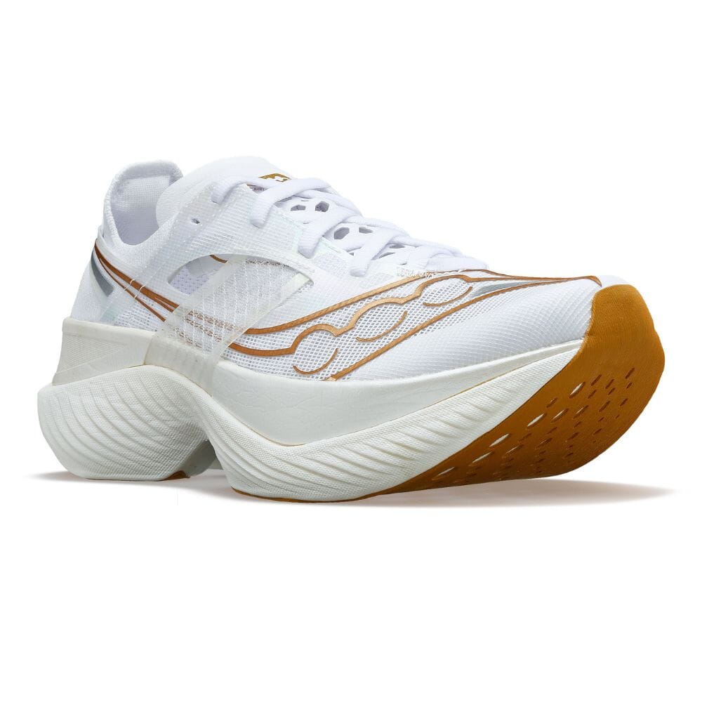 Saucony Men's Endorphin Elite Men's Shoes - BlackToe Running#colour_white-gold