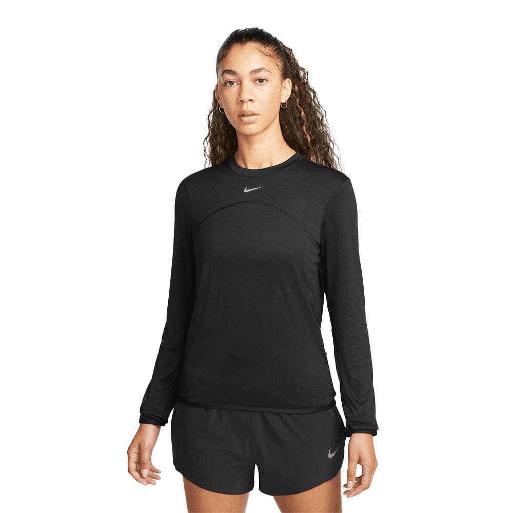 Nike Women's Dri-FIT Swift Element UV - BlackToe Running#colour_black