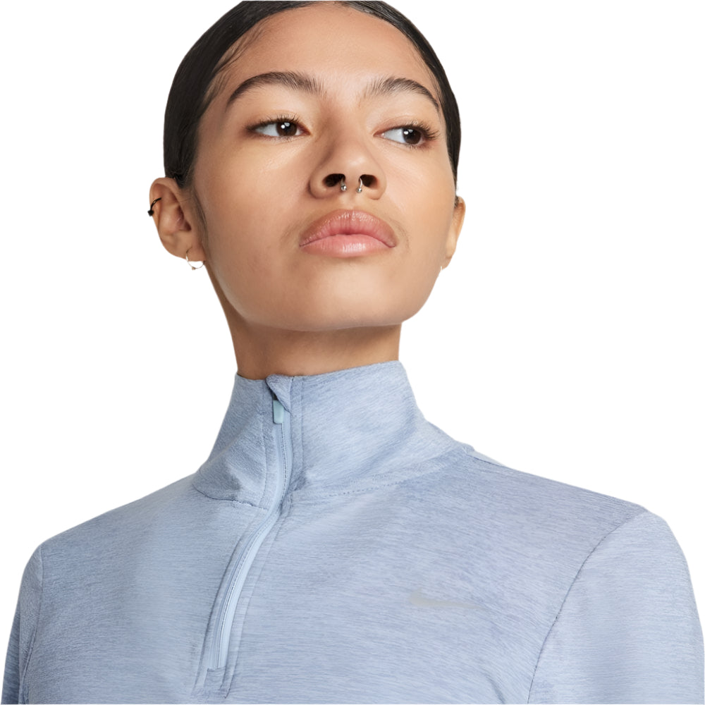 Nike Women's Dri-FIT Swift Element UV Half-ZIp - BlackToe Running