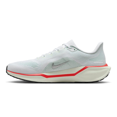 Nike Men's Pegasus 41 - BlackToe Running#colour_white-metallic-silver-barely-green