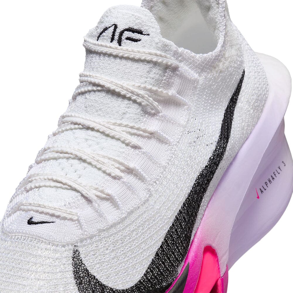 Nike Women's Alphafly 3 - BlackToe Running#colour_white-black-purple-agate-vivid-purple