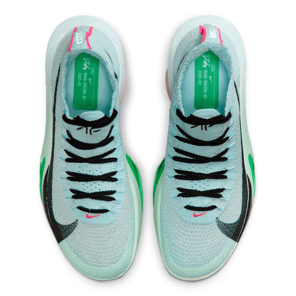 Nike Women's Alphafly 3 - BlackToe Running#colour_glacier-blue-mint-foam-green-shock