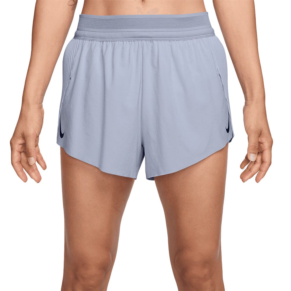 Nike Women's AeroSwift Dri-FIT ADV Mid-Rise Brief-Lined Running Shorts - BlackToe Running#colour_ghost-blue-void