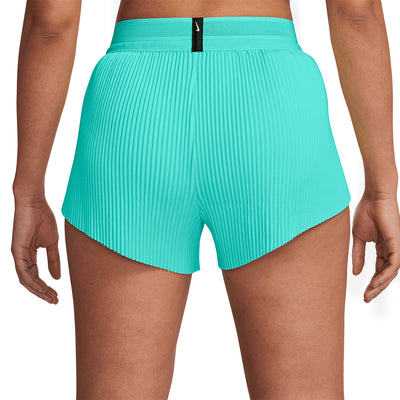 Nike Women's AeroSwift Dri-FIT ADV Mid-Rise Brief-Lined Running Shorts - BlackToe Running#colour_hyper-turq