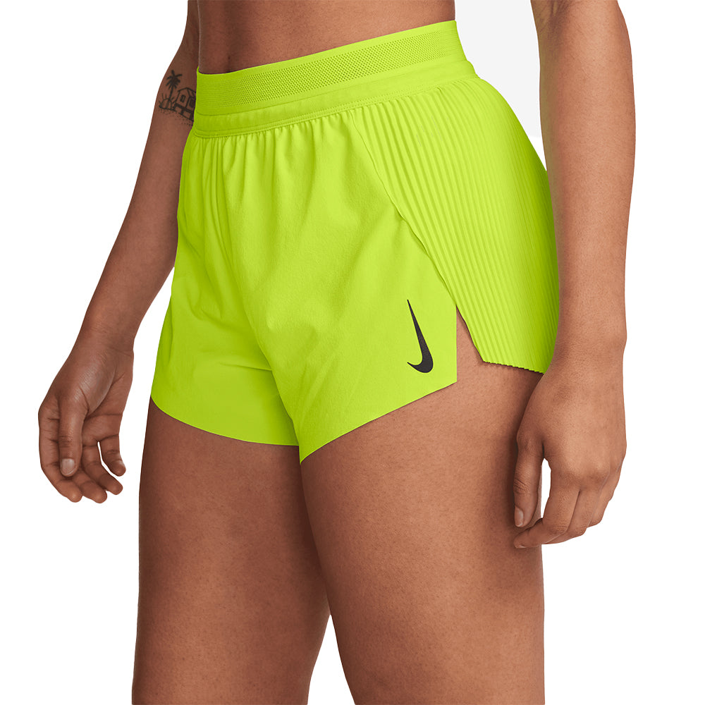 Nike Women's AeroSwift Dri-FIT ADV Mid-Rise Brief-Lined Running Shorts - BlackToe Running#colour_cyber