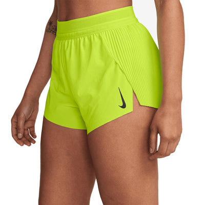 Nike Women's AeroSwift Dri-FIT ADV Mid-Rise Brief-Lined Running Shorts - BlackToe Running#colour_cyber
