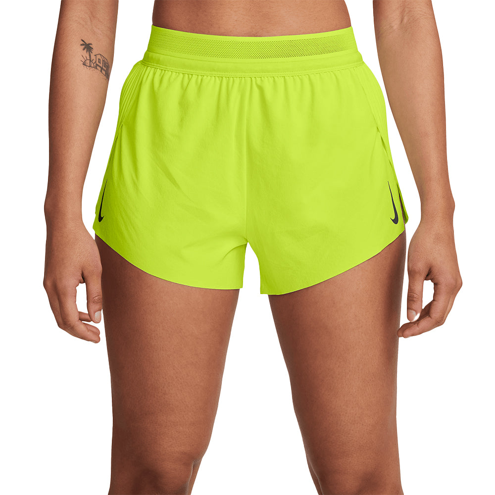 Nike Women's AeroSwift Dri-FIT ADV Mid-Rise Brief-Lined Running Shorts - BlackToe Running#colour_cyber
