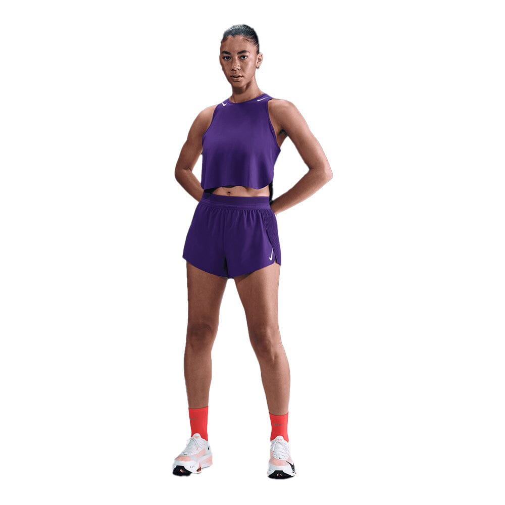 Nike Women's AeroSwift Dri-FIT ADV Mid-Rise Brief-Lined Running Shorts - BlackToe Running