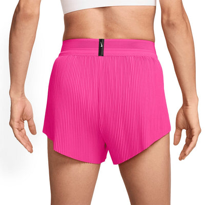 Nike Women's AeroSwift Dri-FIT ADV Mid-Rise Brief-Lined Running Shorts - BlackToe Running#colour_hyper-pink-black
