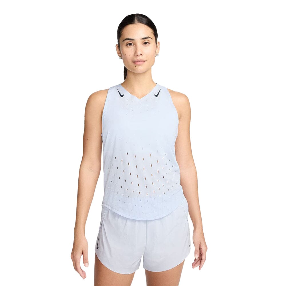 Nike Women's AeroSwift Dri-FIT ADV Running Singlet - BlackToe Running#colour_football-grey-dark-obsidian