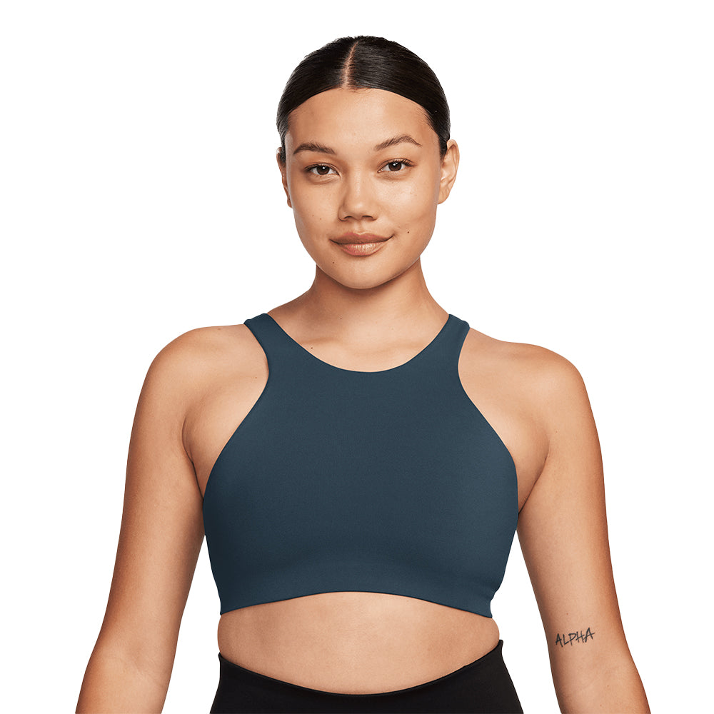 Nike Women's Medium-Support Lightly Lined Sports Bra - BlackToe Running#colour_armory-navy