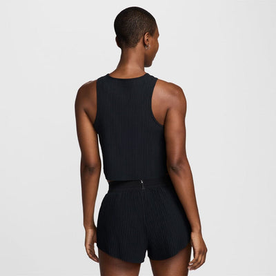 Nike Women's AeroSwift Dri-FIT ADV Cropped Running Tank Top - BlackToe Running#colour_black-white