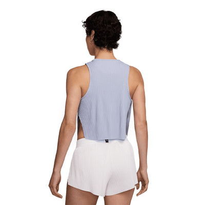 Nike Women's AeroSwift Dri-FIT ADV Cropped Running Tank Top - BlackToe Running#colour_ghost-blue-void