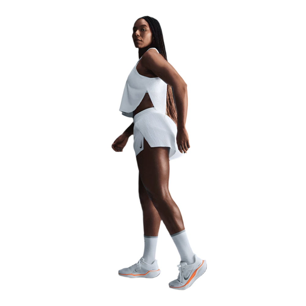 Nike Women's AeroSwift Dri-FIT ADV Cropped Running Tank Top - BlackToe Running#colour_white-black