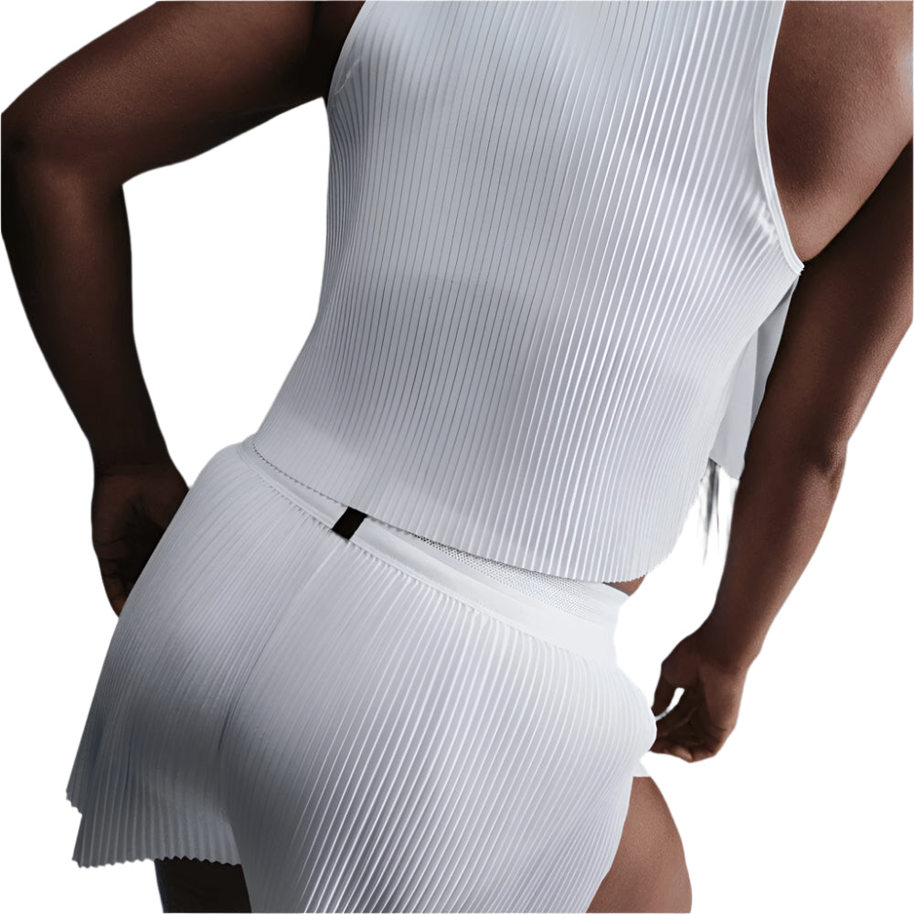 Nike Women's AeroSwift Dri-FIT ADV Cropped Running Tank Top - BlackToe Running#colour_white-black