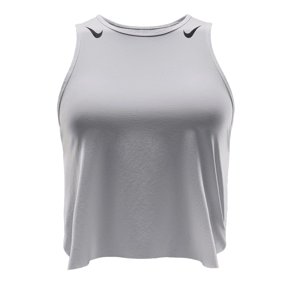 Nike Women's AeroSwift Dri-FIT ADV Cropped Running Tank Top - BlackToe Running