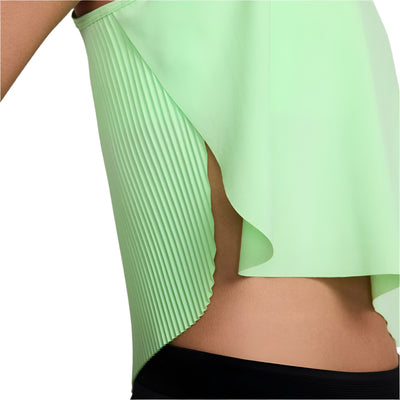 Nike Women's AeroSwift Dri-FIT ADV Cropped Running Tank Top - BlackToe Running#colour_vapor-green-black