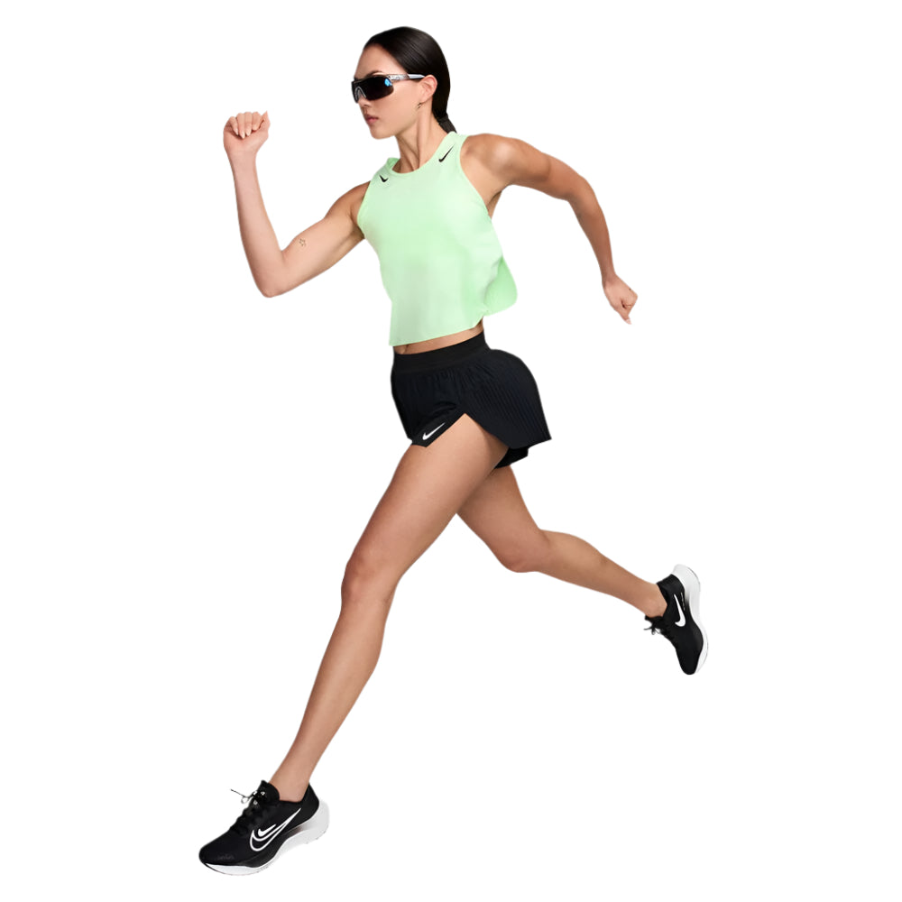 Nike Women's AeroSwift Dri-FIT ADV Cropped Running Tank Top - BlackToe Running