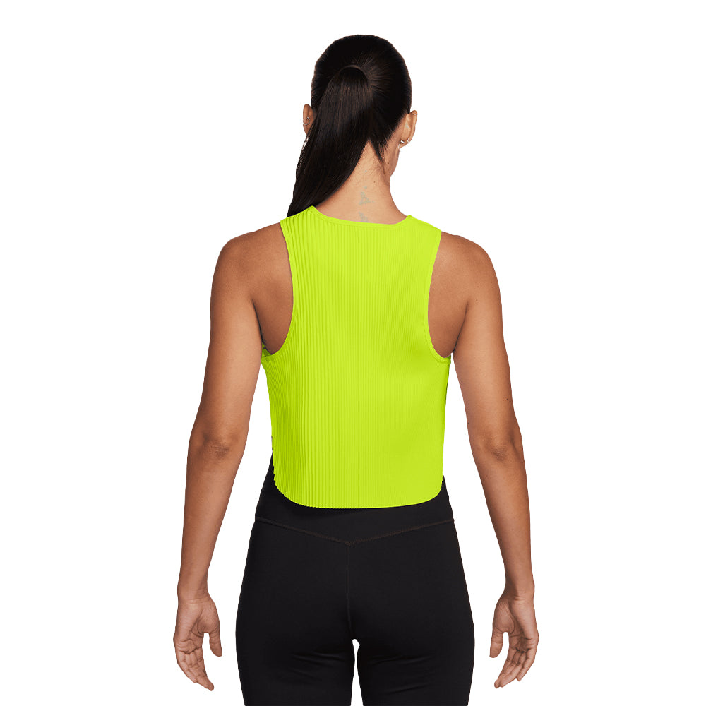 Nike Women's AeroSwift Dri-FIT ADV Cropped Running Tank Top - BlackToe Running#colour_cyber