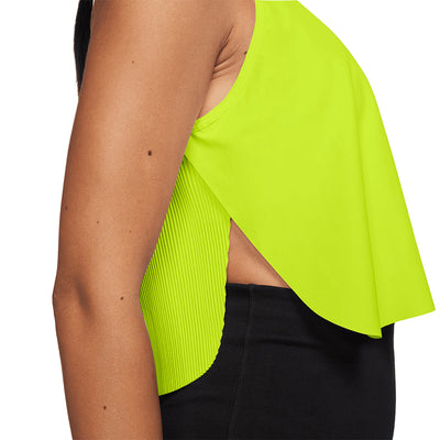 Nike Women's AeroSwift Dri-FIT ADV Cropped Running Tank Top - BlackToe Running#colour_cyber