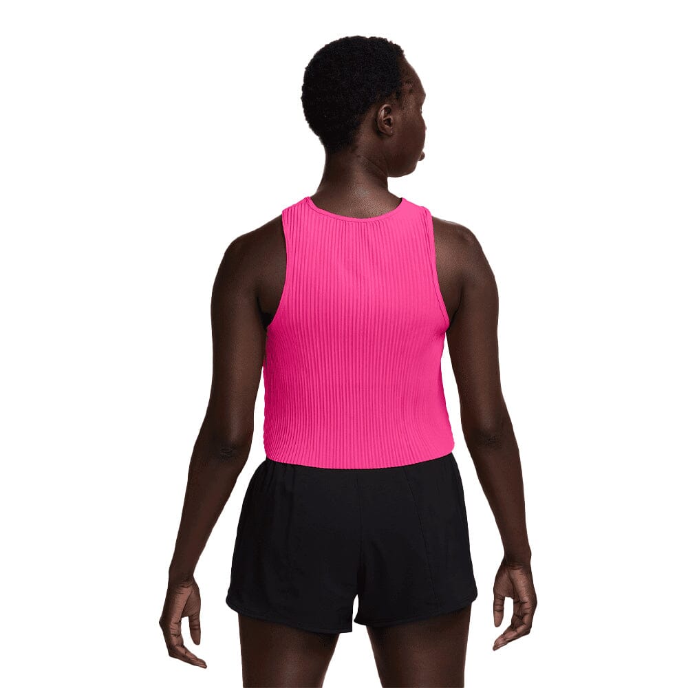 Nike Women's AeroSwift Dri-FIT ADV Cropped Running Tank Top - BlackToe Running#colour_hyper-pink-black