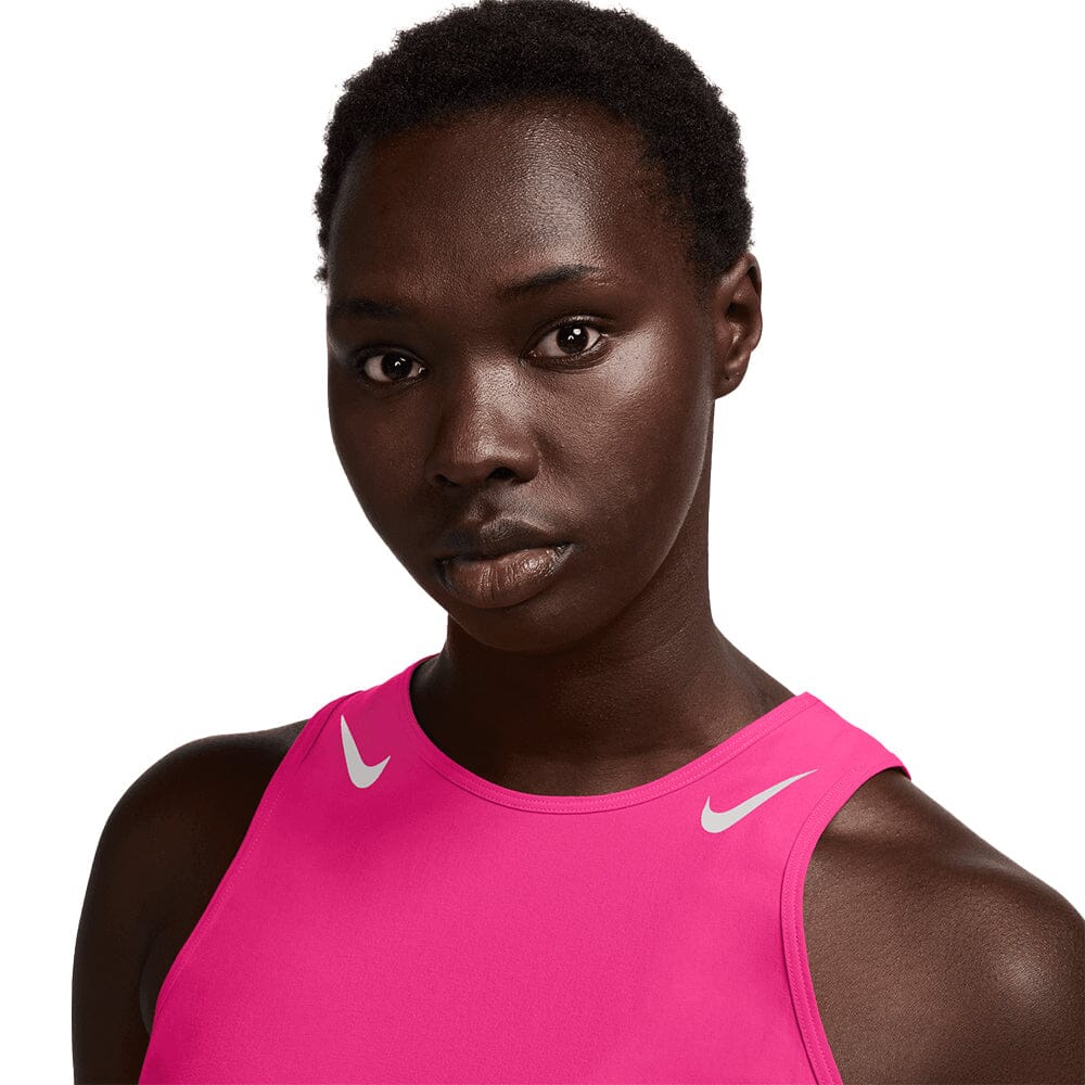Nike Women's AeroSwift Dri-FIT ADV Cropped Running Tank Top - BlackToe Running