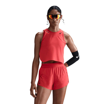 Nike Women's AeroSwift Dri-FIT ADV Cropped Running Tank Top - BlackToe Running#colour_crimson