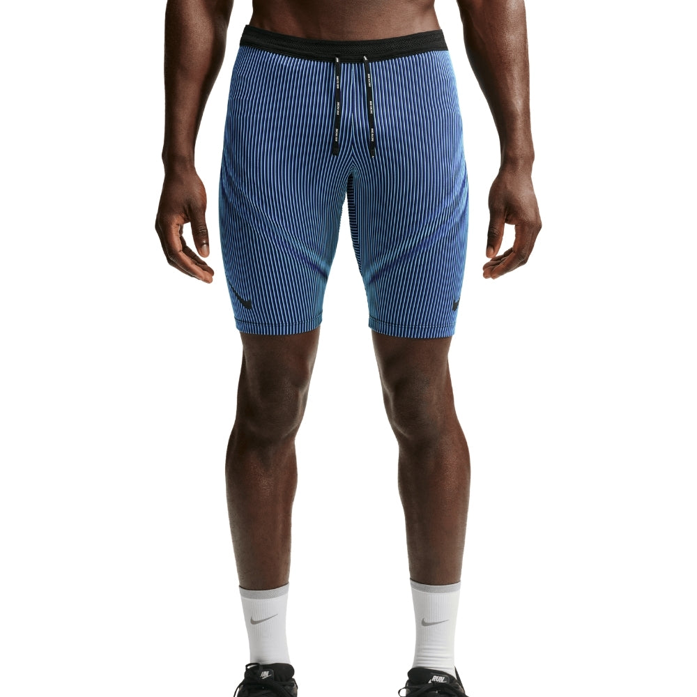 Nike Men's AeroSwift Dri-FIT ADV Running 1/2-Length Tights - Blacktoe Running#colour_baltic-blue-black-old-royal