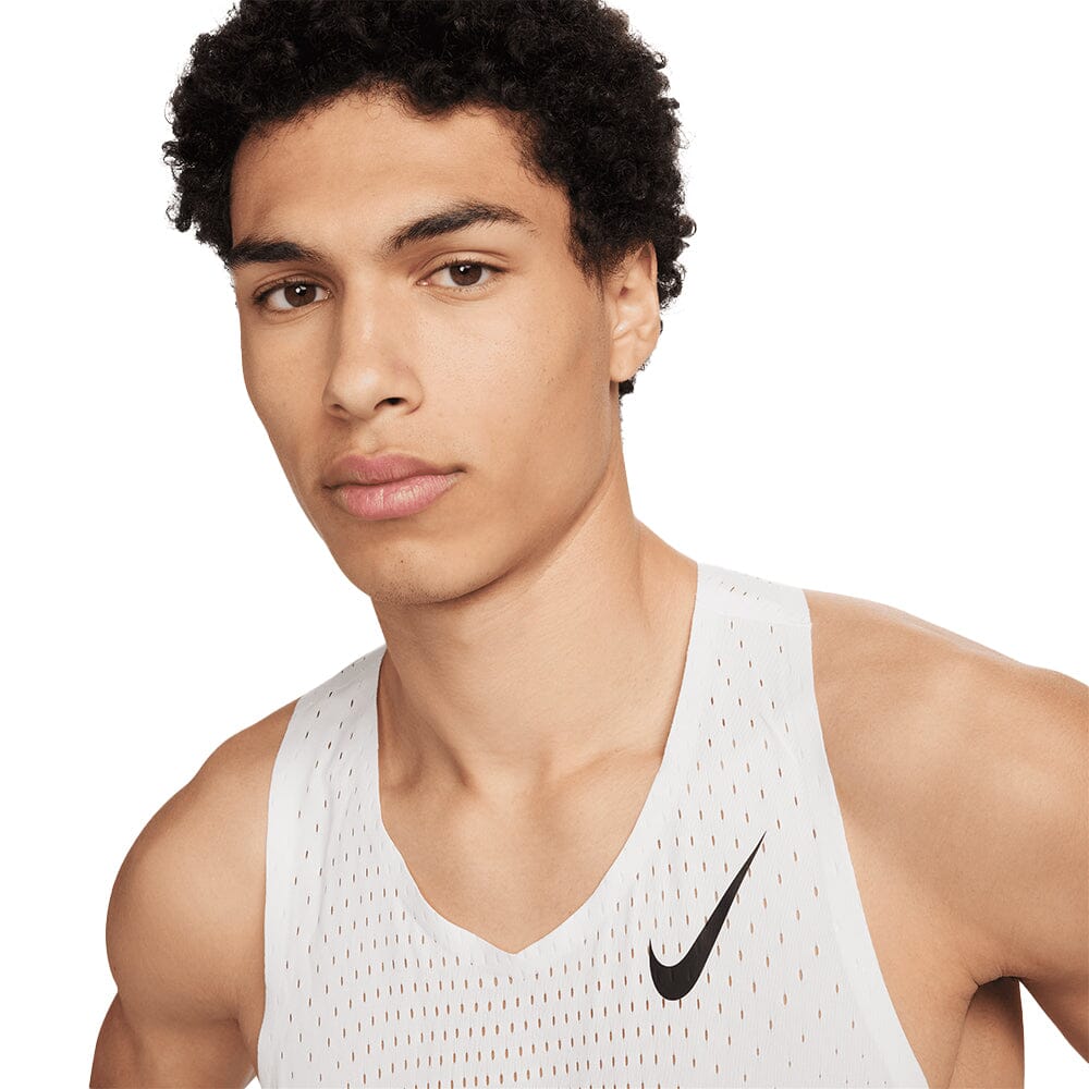 Nike Men's AeroSwift Dri-FIT ADV Running Singlet - BlackToe Running#colour_summit-white
