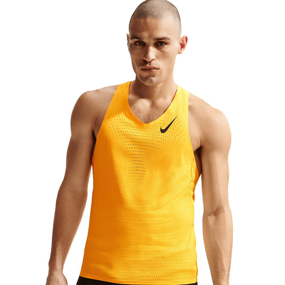 Nike Men's AeroSwift Dri-FIT ADV Running Singlet - BlackToe Running#colour_laser-orange