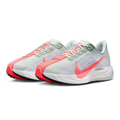 Nike Women's Pegasus Plus - BlackToe Running#colour_barely-grey-hot-punch-white