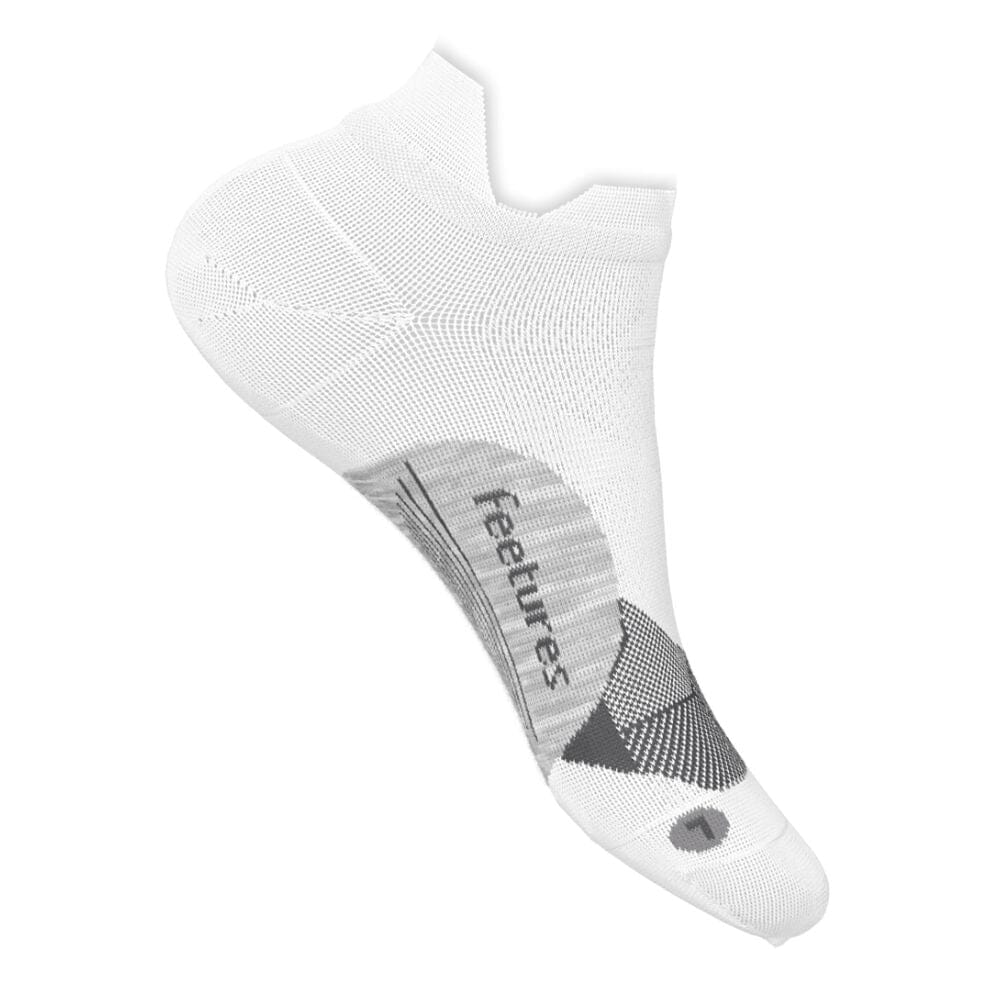 Feetures Elite Light Cushion No-Show Tab Socks - BlackToe Running#colour_white