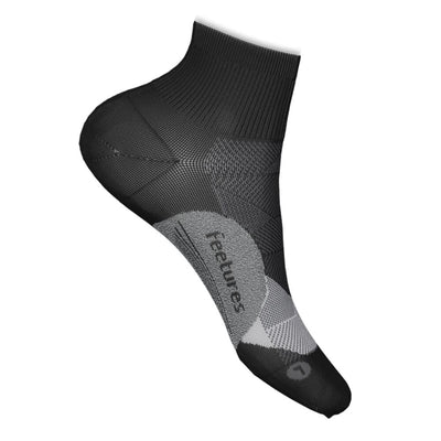 Feetures Elite Light Cushion Quarter Sock - BlackToe Running#colour_black-2024