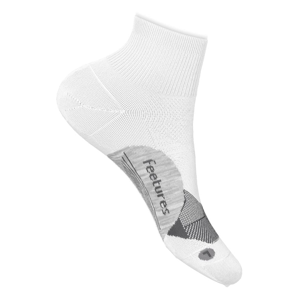 Feetures Elite Light Cushion Quarter Socks - BlackToe Running#colour_white