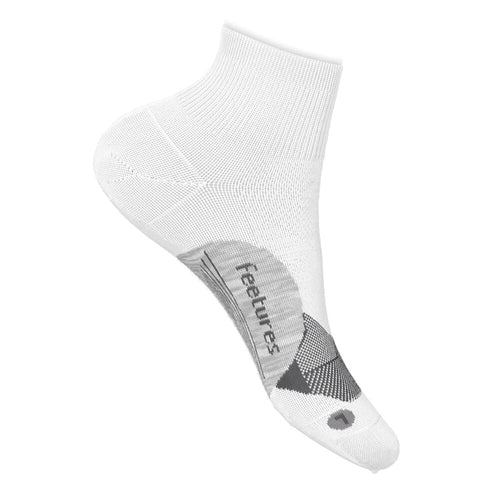 Feetures Elite Light Cushion Quarter Socks - BlackToe Running#colour_white