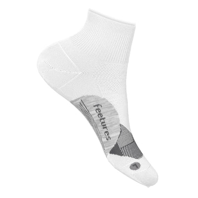 Feetures Elite Light Cushion Quarter Socks - BlackToe Running#colour_white