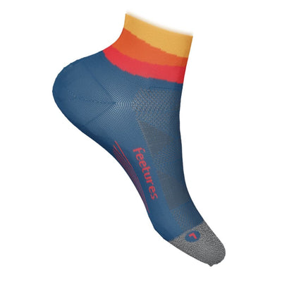 Feetures Elite Ultra Light Cushion Quarter Sock - BlackToe Running#colour_solar-ascent