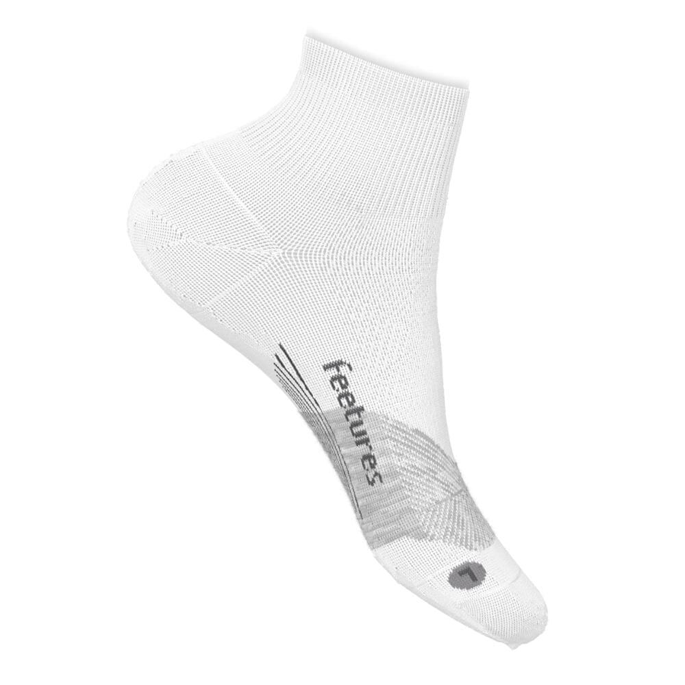 Feeture Elite Ultralight Cushion Quarter Socks - BlackToe Running#colour_white