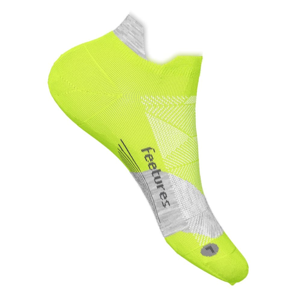 Feetures Elite Ultralight Cushion No-Show Tab Socks - BlackToe Running#colour_lightning-yellow