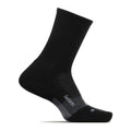 Feetures Merino 10 Max Cushion Wool Mini Crew Socks - BlackToe Running - Small 