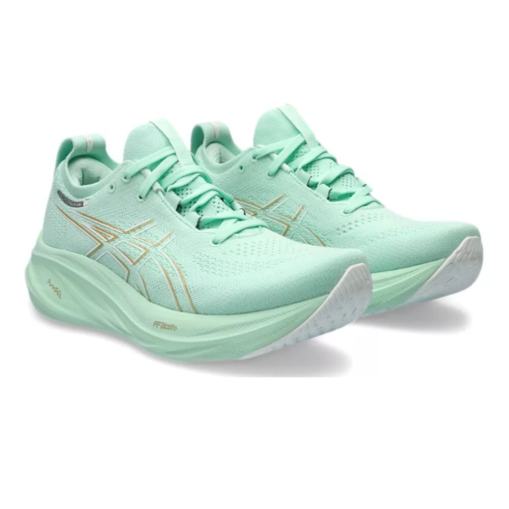 Asics Women's Gel-Nimbus 26 Women's Shoes - BlackToe Running#colour_mint-tint-pale-mint