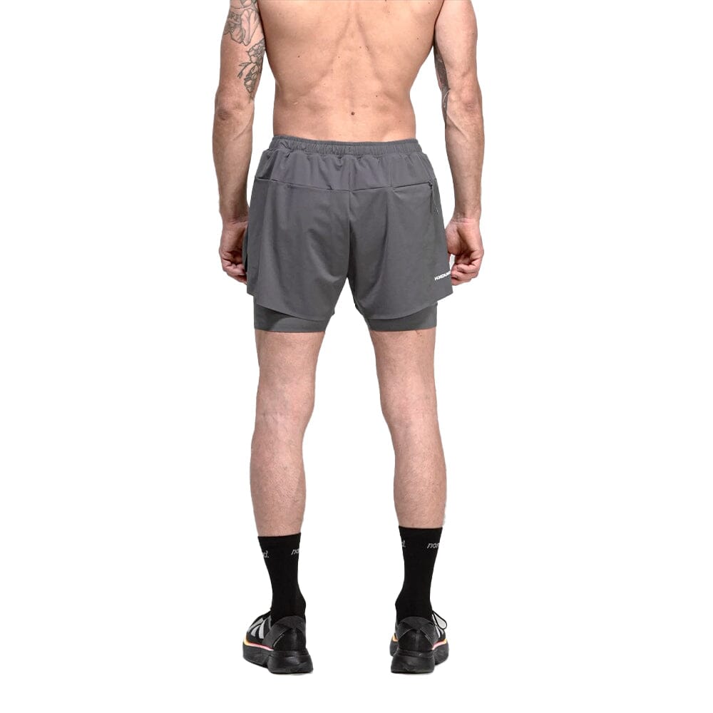 H.Koumori Men's Training Short - BlackToe Running#colour_dark-grey