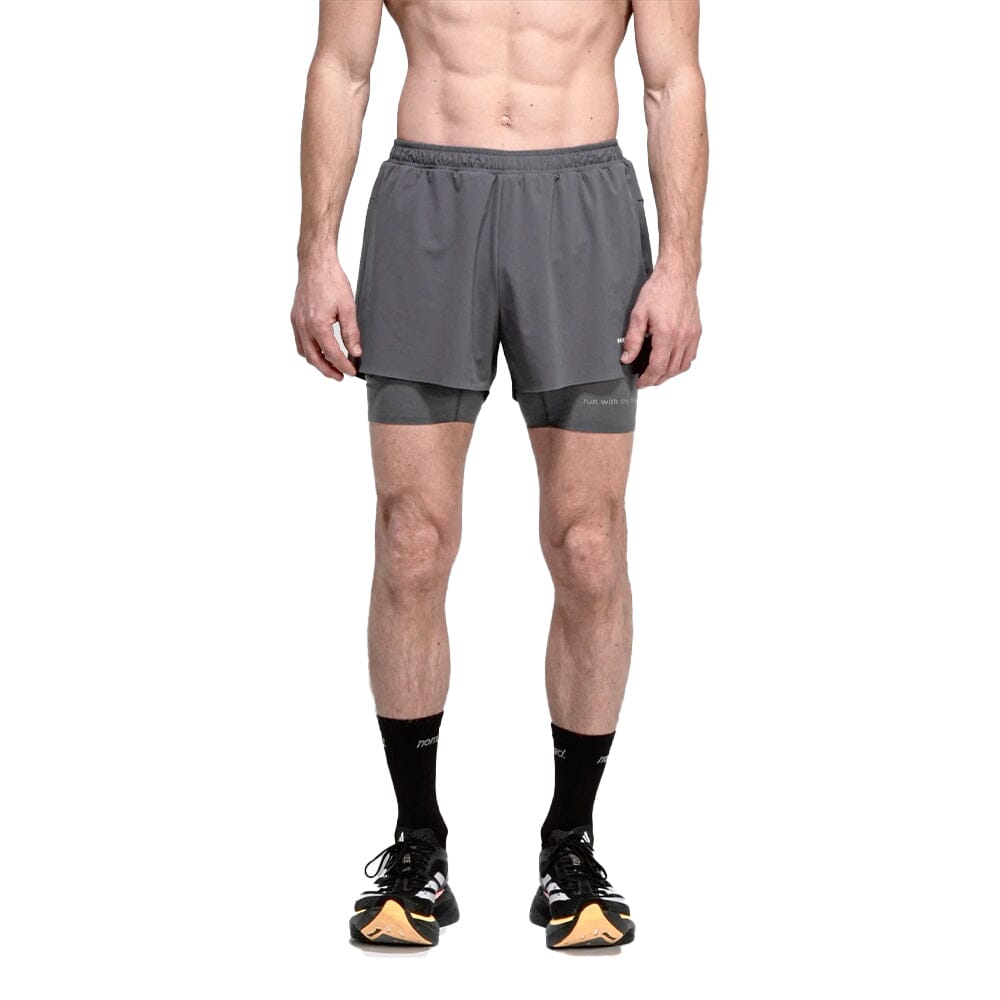 H.Koumori Men's Training Short - BlackToe Running#colour_dark-grey