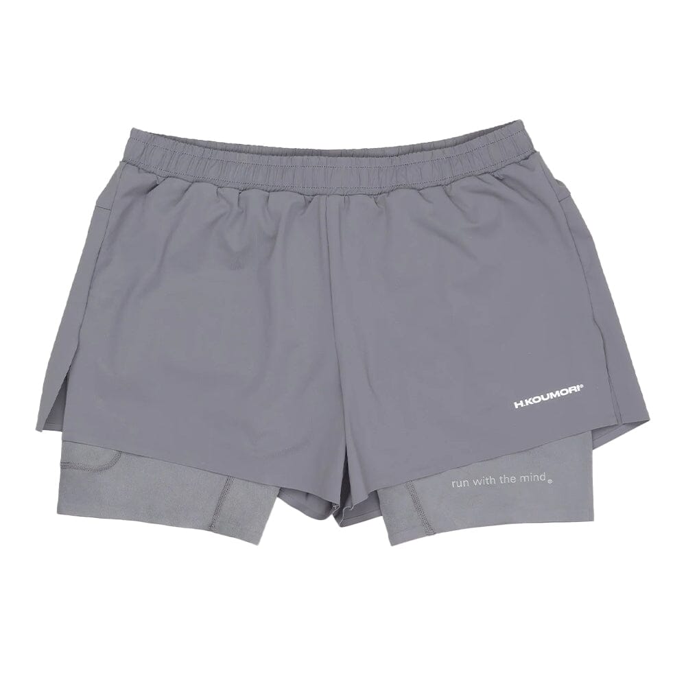 H.Koumori Men's Training Short - BlackToe Running#colour_dark-grey